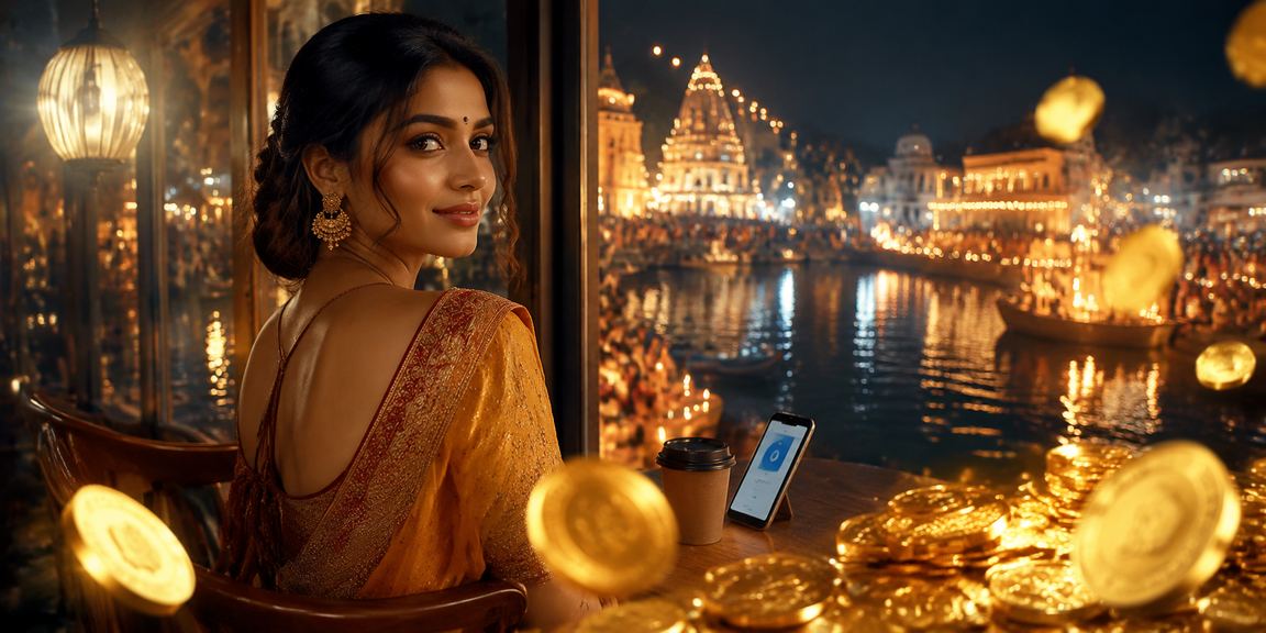 Mobile user registering on 12679 in crowded Indian night market